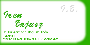 iren bajusz business card